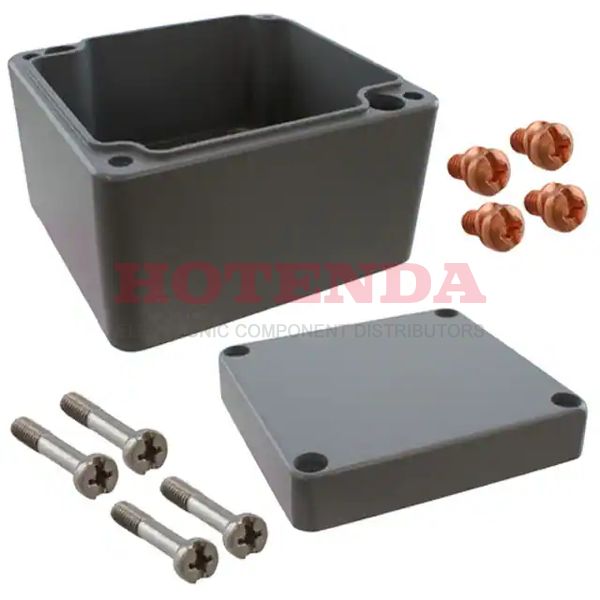 010808060 - BOX ALUM GRAY 3.15"L X 2.95"W