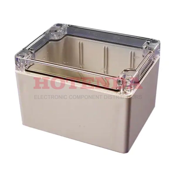 1554G2GYCL - Enclosures, Boxes, &amp; Cases 4.7 x 3.5 x 3.2 Poly Clear Lid