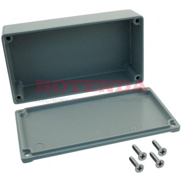 CU-124-G - BOX ALUM GRAY 4.38"L X 2.38"W