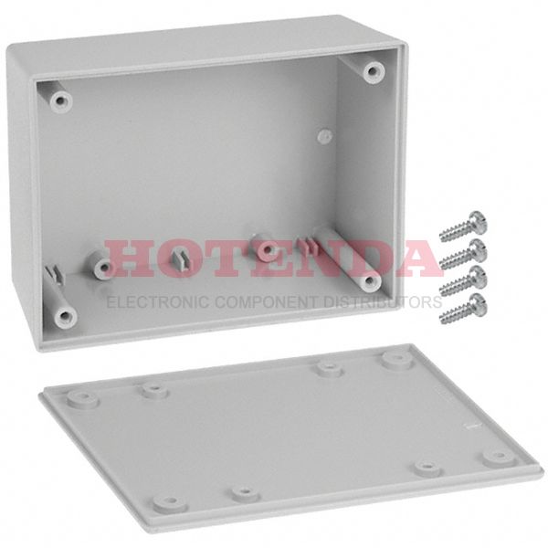 033I,GY - BOX ABS GRAY 4.38"L X 3.25"W