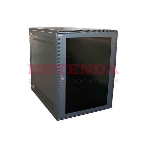 WM3019-11-02 - Rack,Cabinet; Wallmount; Complete; 19 In; 11U/19.25 In; Black; 130 lb Cap; 300 Series