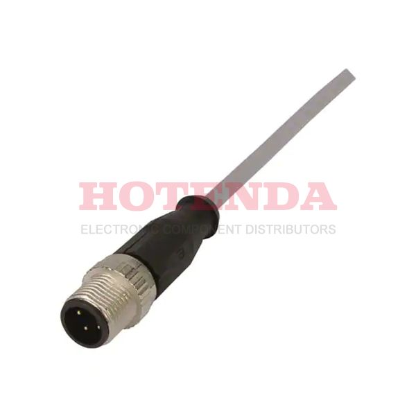 21348400383050 - Sensor Cables / Actuator Cables M12-A 3PIN MALE STRT SINGLE END 5.0M PVC