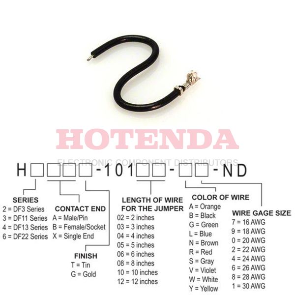 H6BXT-10102-B7 - H6BXT-10102-B7 datasheet pdf and Jumper Wires, Pre-Crimped Leads product details from Hirose Electric Co Ltd stock available on our website