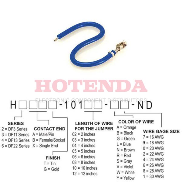 H3BXT-10104-L2 - H3BXT-10104-L2 datasheet pdf and Jumper Wires, Pre-Crimped Leads product details from Hirose Electric Co Ltd stock available on our website