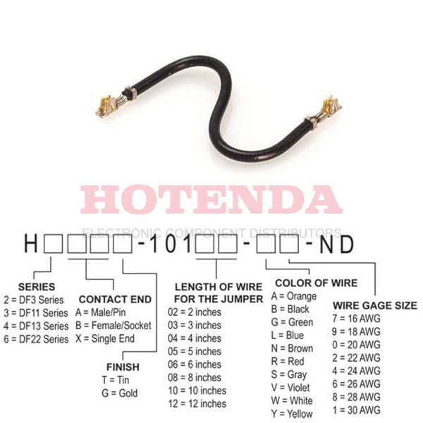 H4BBG-10110-B1 - H4BBG-10110-B1 datasheet pdf and Jumper Wires, Pre-Crimped Leads product details from Hirose Electric Co Ltd stock available on our website