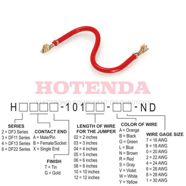 H5BBT-10102-R2 - H5BBT-10102-R2 datasheet pdf and Jumper Wires, Pre-Crimped Leads product details from Hirose Electric Co Ltd stock available on our website
