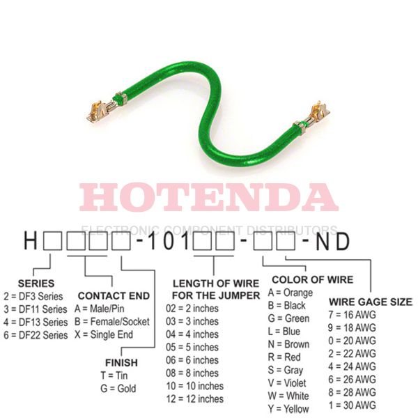 H5BBT-10103-G2 - H5BBT-10103-G2 datasheet pdf and Jumper Wires, Pre-Crimped Leads product details from Hirose Electric Co Ltd stock available on our website
