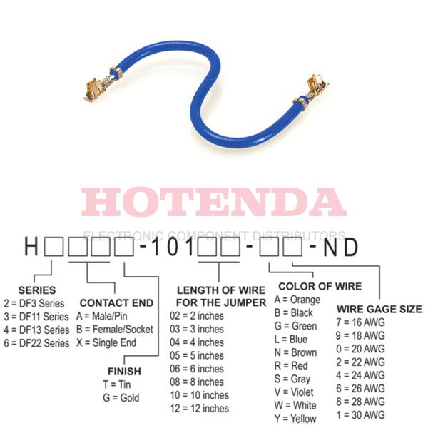 H6BBT-10104-L7 - H6BBT-10104-L7 datasheet pdf and Jumper Wires, Pre-Crimped Leads product details from Hirose Electric Co Ltd stock available on our website