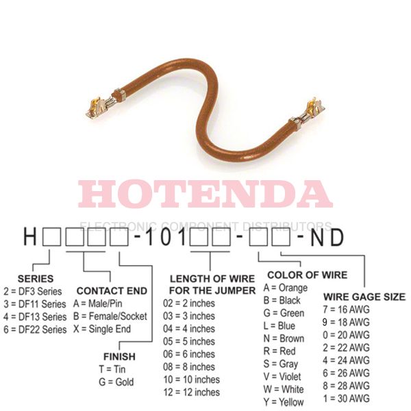 H4BBG-10104-N1 - H4BBG-10104-N1 datasheet pdf and Jumper Wires, Pre-Crimped Leads product details from Hirose Electric Co Ltd stock available on our website