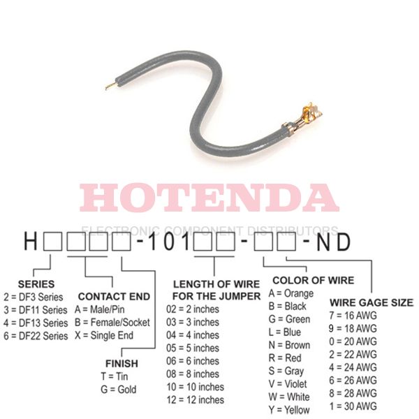 H6BXT-10104-S7 - H6BXT-10104-S7 datasheet pdf and Jumper Wires, Pre-Crimped Leads product details from Hirose Electric Co Ltd stock available on our website
