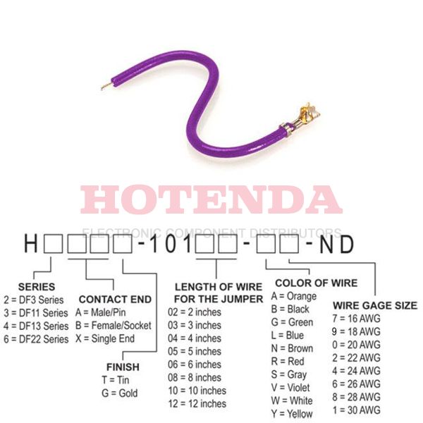 H6BXT-10103-V7 - H6BXT-10103-V7 datasheet pdf and Jumper Wires, Pre-Crimped Leads product details from Hirose Electric Co Ltd stock available on our website