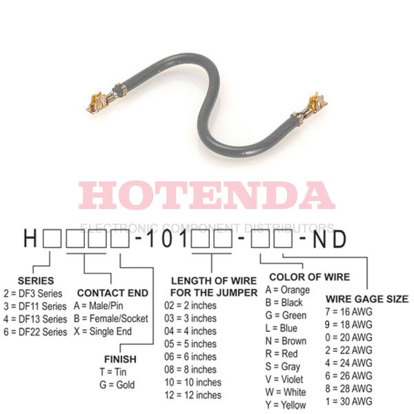 H5BBT-10110-S0 - H5BBT-10110-S0 datasheet pdf and Jumper Wires, Pre-Crimped Leads product details from Hirose Electric Co Ltd stock available on our website