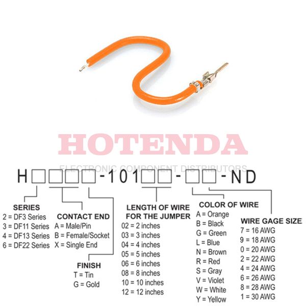 H2AXT-10105-A6 - H2AXT-10105-A6 datasheet pdf and Jumper Wires, Pre-Crimped Leads product details from Hirose Electric Co Ltd stock available on our website