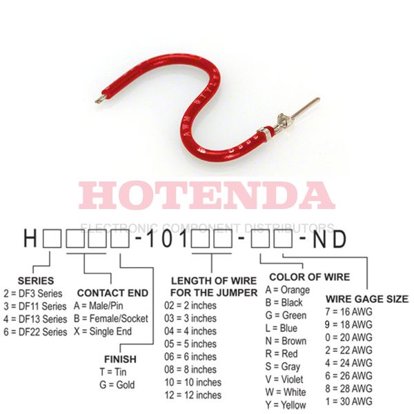 H3AXT-10108-R4 - H3AXT-10108-R4 datasheet pdf and Jumper Wires, Pre-Crimped Leads product details from Hirose Electric Co Ltd stock available on our website