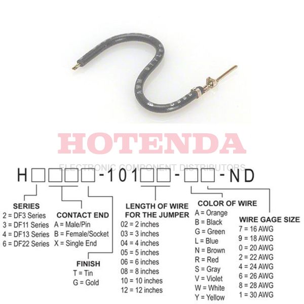 H3AXT-10102-S4 - H3AXT-10102-S4 datasheet pdf and Jumper Wires, Pre-Crimped Leads product details from Hirose Electric Co Ltd stock available on our website