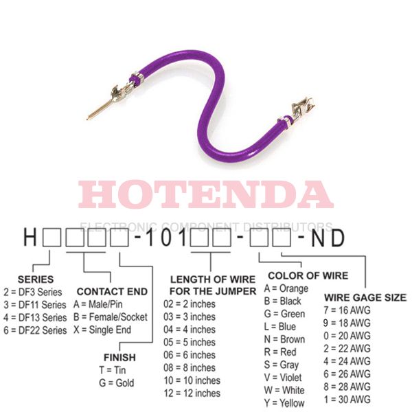 H3ABT-10105-V6 - H3ABT-10105-V6 datasheet pdf and Jumper Wires, Pre-Crimped Leads product details from Hirose Electric Co Ltd stock available on our website
