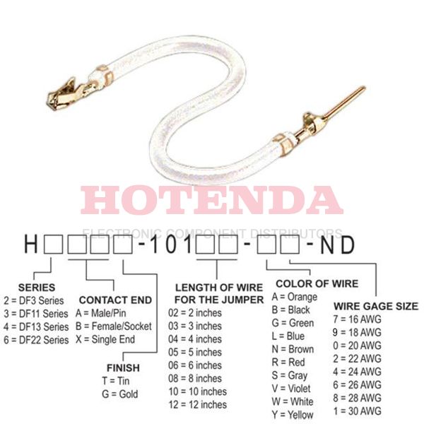 H3ABT-10110-W8 - H3ABT-10110-W8 datasheet pdf and Jumper Wires, Pre-Crimped Leads product details from Hirose Electric Co Ltd stock available on our website