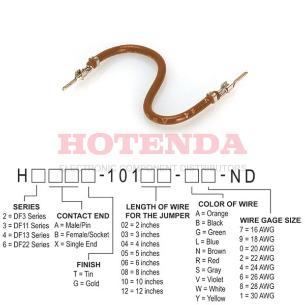 H2AAT-10104-N4 - H2AAT-10104-N4 datasheet pdf and Jumper Wires, Pre-Crimped Leads product details from Hirose Electric Co Ltd stock available on our website