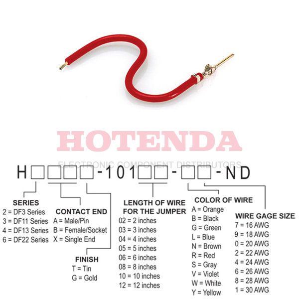 H3AXT-10112-R6 - JUMPER-H1506TR/A3049R/X 12"