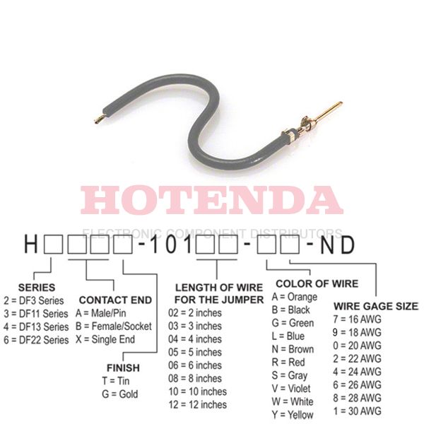 H3AXT-10110-S6 - JUMPER-H1506TR/A3049S/X 10"