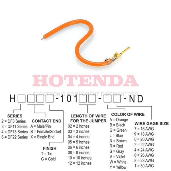H2AXG-10106-A8 - H2AXG-10106-A8 datasheet pdf and Jumper Wires, Pre-Crimped Leads product details from Hirose Electric Co Ltd stock available on our website
