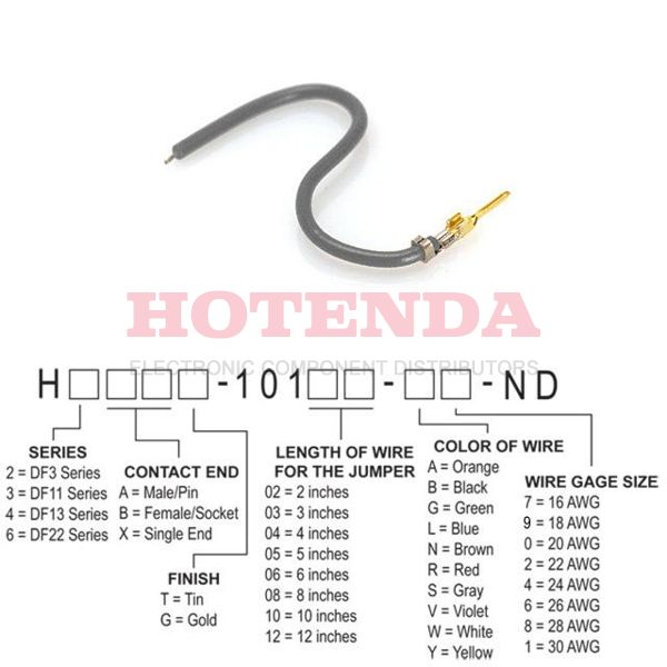 H2AXG-10110-S8 - H2AXG-10110-S8 datasheet pdf and Jumper Wires, Pre-Crimped Leads product details from Hirose Electric Co Ltd stock available on our website