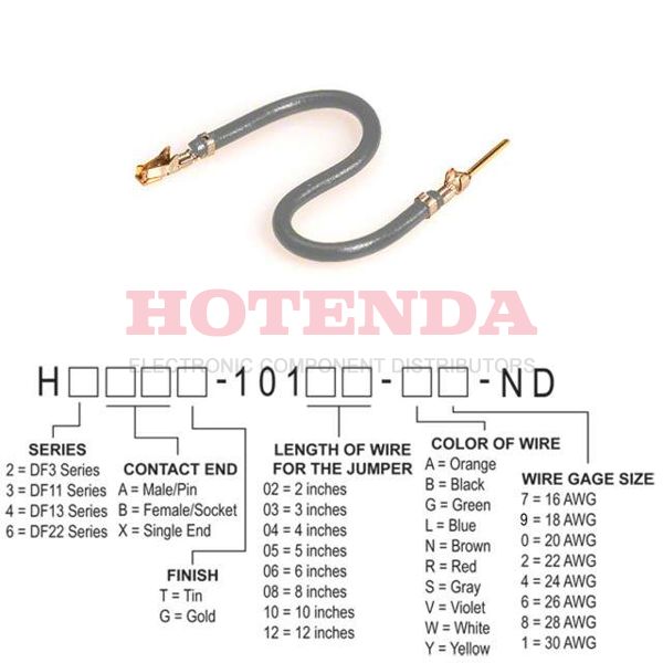 H3ABG-10104-S4 - H3ABG-10104-S4 datasheet pdf and Jumper Wires, Pre-Crimped Leads product details from Hirose Electric Co Ltd stock available on our website