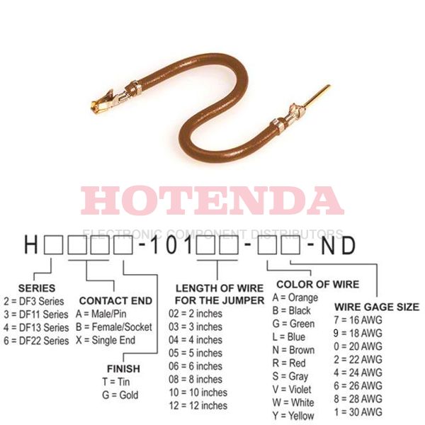 H3ABG-10108-N6 - H3ABG-10108-N6 datasheet pdf and Jumper Wires, Pre-Crimped Leads product details from Hirose Electric Co Ltd stock available on our website
