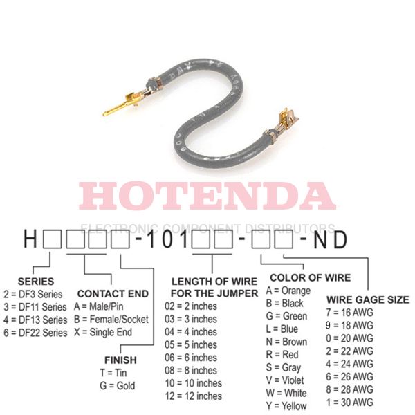 H2ABG-10105-S4 - H2ABG-10105-S4 datasheet pdf and Jumper Wires, Pre-Crimped Leads product details from Hirose Electric Co Ltd stock available on our website