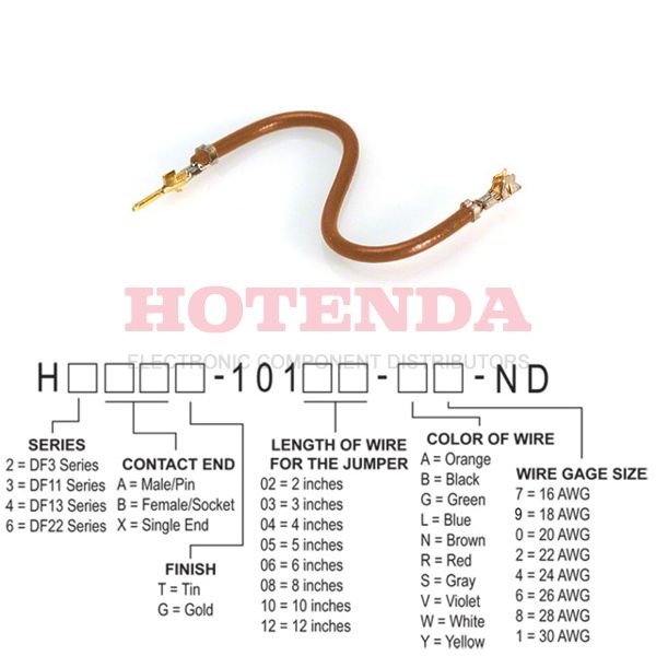 H2ABG-10103-N6 - H2ABG-10103-N6 datasheet pdf and Jumper Wires, Pre-Crimped Leads product details from Hirose Electric Co Ltd stock available on our website