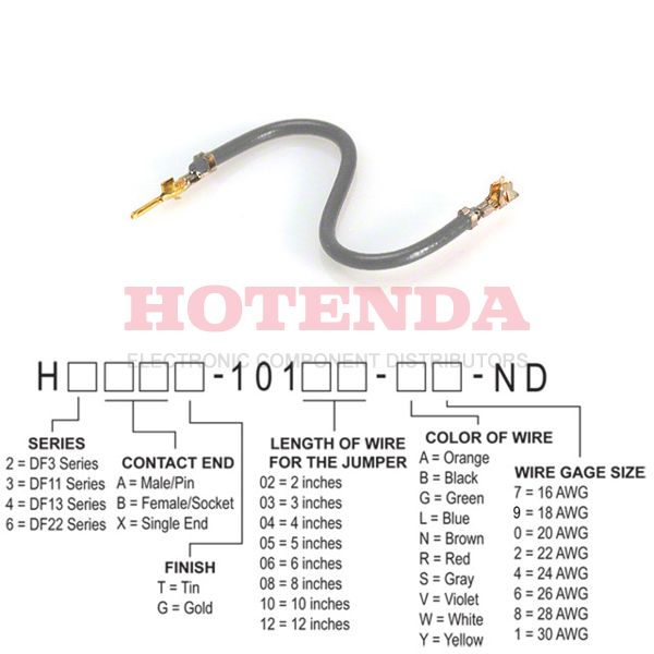 H2ABG-10106-S6 - H2ABG-10106-S6 datasheet pdf and Jumper Wires, Pre-Crimped Leads product details from Hirose Electric Co Ltd stock available on our website