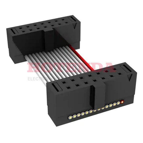 FFSD-07-D-27.56-01-N - Cable Assembly Flat Ribbon 0.7m 30AWG 14 POS IDC Connector to 14 POS IDC Connector F-F IDT-IDT Bulk
