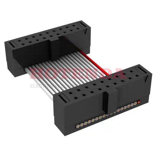 FFSD-09-D-10.00-01-N - Cable Assembly Flat Ribbon 0.254m 30AWG 18 POS IDC Connector to 18 POS IDC Connector F-F IDT-IDT Bulk
