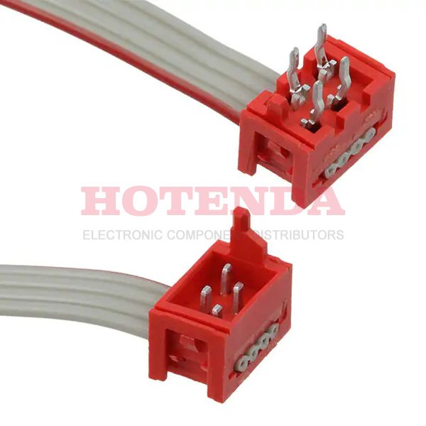 2205068-2 - TE CONNECTIVITY 2205068-2 Ribbon Cable, Micro-Match Plug, Micro-Match Board Connector, 4 Ways, 5.118 ", 130 mm, 1.27 mm