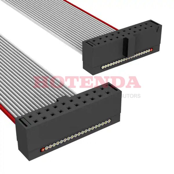FFSD-10-D-30.00-01-N-D15-O - Cable Assembly Flat Ribbon 0.762m 30AWG 20 POS IDC Connector to 2(20 POS IDC Connector) SKT-SKT/SKT IDT-IDT/IDT Bulk