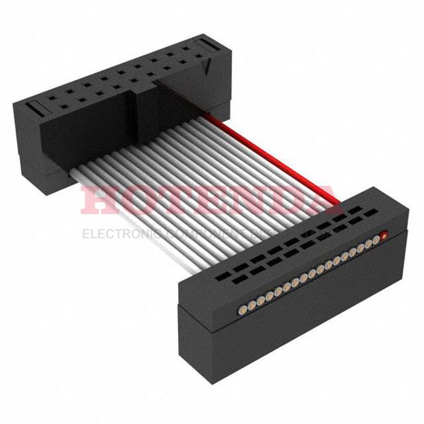 FFSD-09-D-04.00-01-N-R - Cable Assembly Flat Ribbon 0.101m 30AWG 18 POS IDC Connector to 18 POS IDC Connector F-F IDT-IDT Bulk