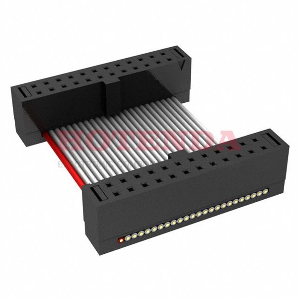 FFSD-12-D-02.00-01-N-RW - Cable Assembly Flat Ribbon 0.05m 30AWG 24 POS IDC Connector to 24 POS IDC Connector SKT-SKT IDT-IDT Bulk