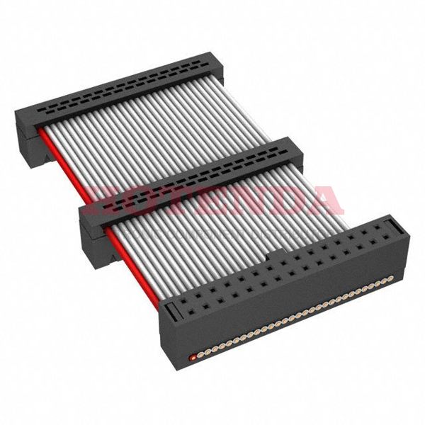FFSD-15-D-05.00-01-N-D2.5-O - Cable Assembly Flat Ribbon 0.127m 30AWG 30 POS IDC Connector to 2(30 POS IDC Connector) F-F/F IDT-IDT/IDT Bulk