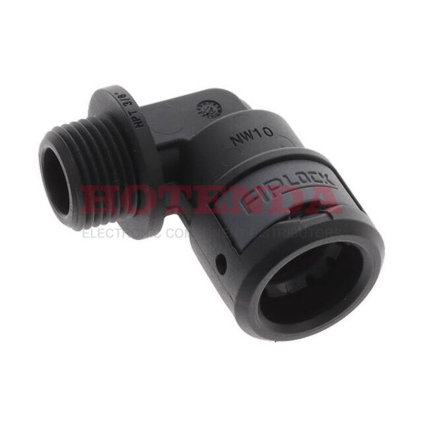 AWPA-10N01PB - FIPLOCK FITTING 90 ELBOW NW10