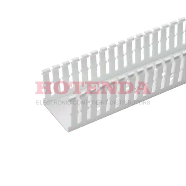 F2X2WH6-A - Wire Ducting Slotted Duct PVC 2"X2"X6' Adh. White