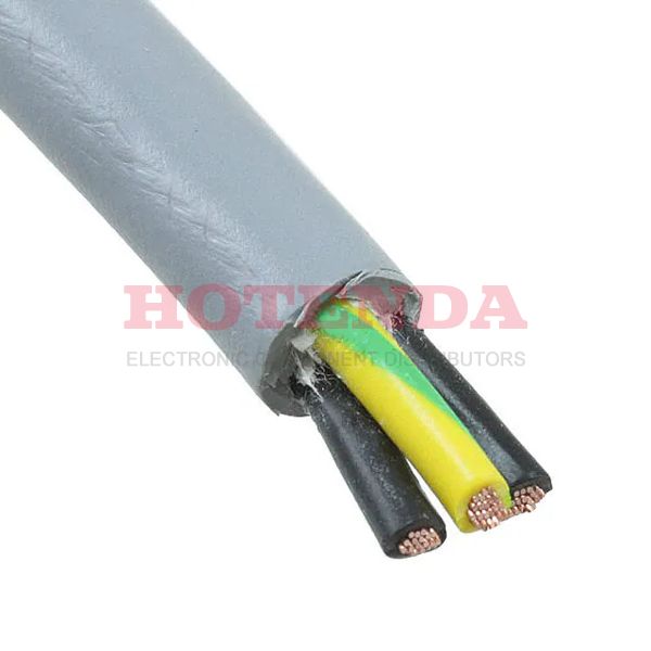 80065 SL005 - Alpha Wire 3 Core Unscreened Grey Polyurethane PUR Industrial Cable 5.27 mm CSA, 30m