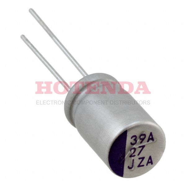 50PZA39M8X12.5 - 39μF ±20% Radial, Can 0.492 12.50mm Bulk 29mOhm PZA Through Hole Polymer Automotive