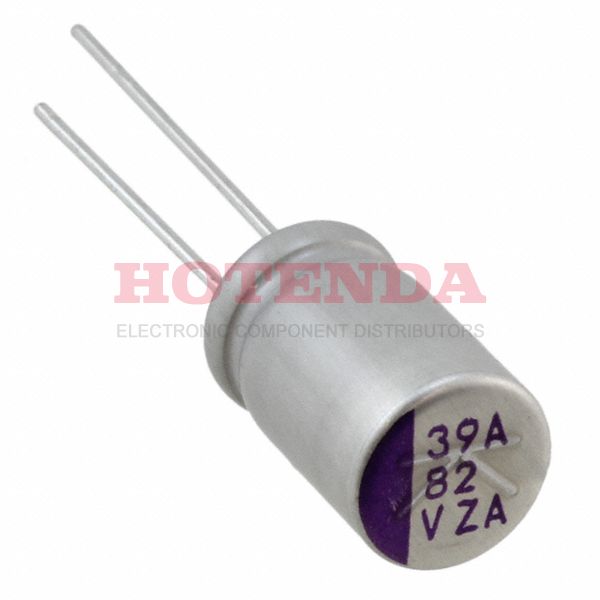 35PZA82M8X12.5 - 82μF ±20% Radial, Can 0.413 10.50mm Bulk 27mOhm PZA Through Hole Polymer Automotive