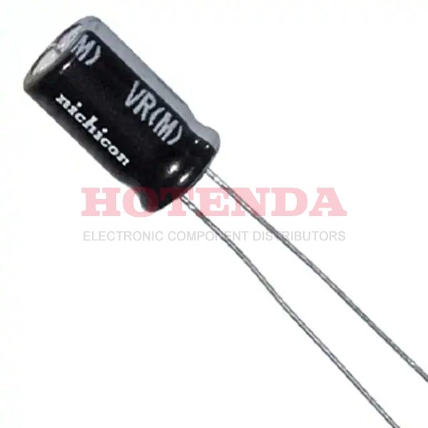 UVR2E010MED1TD - UVR 1μF Capacitor ±20% Cut Tape (CT) Through Hole 22mA 0.248Dia 6.30mm -40°C~85°C Polar 2.5mm Radial, Can