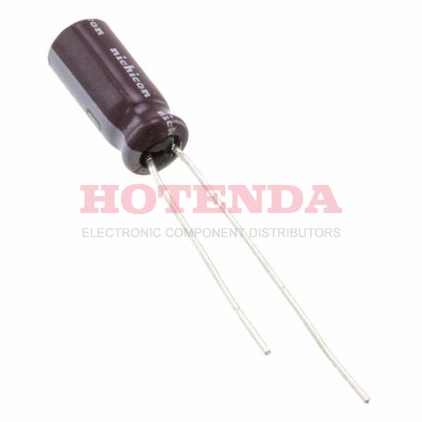 UPW1C100MDD1TD - UPW 10μF Capacitor ±20% Cut Tape (CT) Through Hole 54mA 0.197Dia 5.00mm -55°C~105°C Polar 2.0066mm Radial, Can