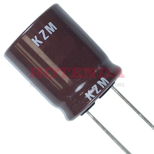 EKZM350ETD331MJC5S - KZM 330μF Capacitor ±20% Tape &amp; Box (TB) Through Hole 1.33A 0.394Dia 10.00mm -40°C~105°C Polar 5.0038mm Radial, Can