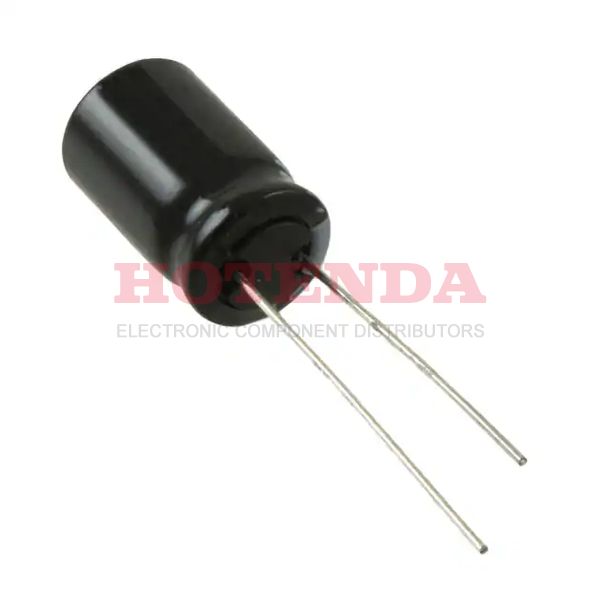 UVR2E100MPD - UVR 10μF Capacitor ±20% Bulk Through Hole 105mA 0.394Dia 10.00mm -40°C~85°C Polar 5mm Radial, Can