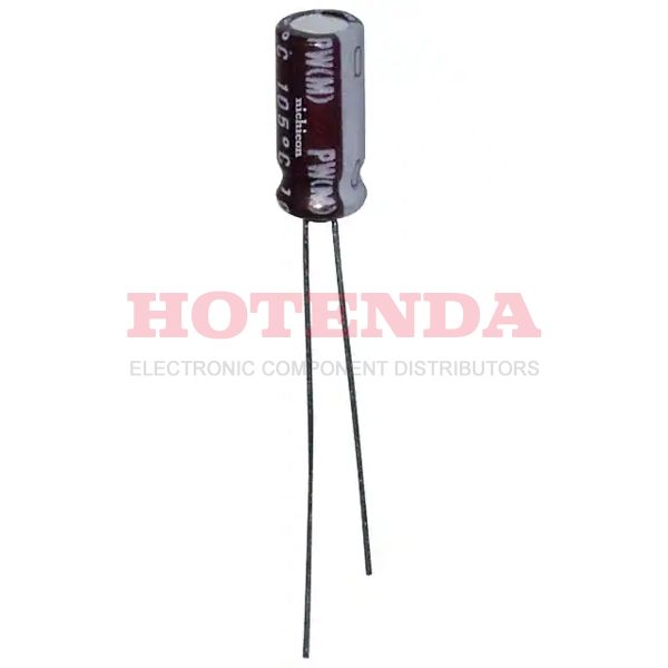 UPW1V270MDD - UPW 27μF Capacitor ±20% Bulk Through Hole 180mA 0.197Dia 5.00mm -55°C~105°C Polar 2mm Radial, Can