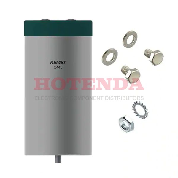 C44UVGT6125M83K - C44U-M 125μF Film Capacitor ±10% Radial, Can Threaded, Female 1800V 1.8kV-DC Polypropylene (PP), Metallized