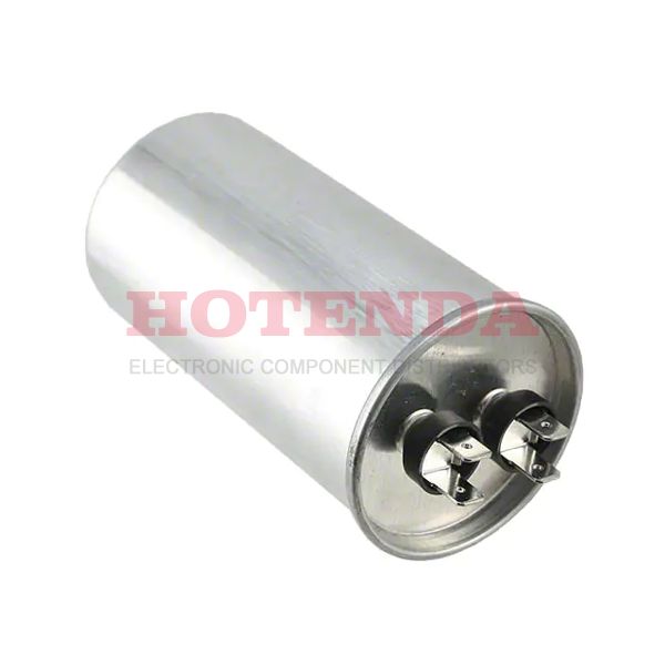 DS371456-CA - DMF 45μF Film Capacitor ±10% Radial, Can Quick Connect, Disconnect 370V-AC Polypropylene (PP), Metallized Brackets, Chassis Mount, Holder